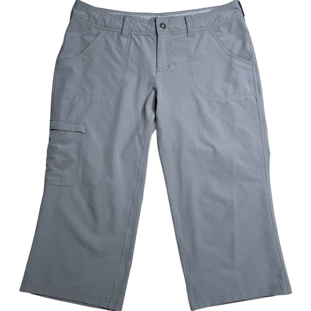 The North Face Hiking Pants Womens 10 Gray Recycled Material Outdoors Crop Capri